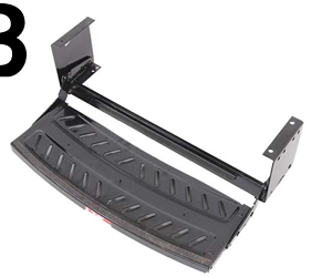 Escalón galvanizado con base