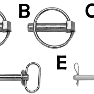 Perno de 1/2" x 4-1/2" con clip R para arrastre