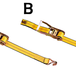 Tensor 27´ x 2" con matraca, gancho plano